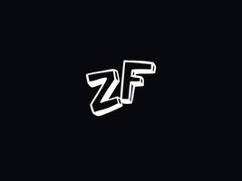 monograma zf logo icono, inicial zf logo letra diseño vector