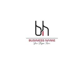 Luxury Bh Logo Icon, Creative BH Unique Letter Logo Template vector