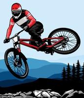 mountain bike design logo symbol vector