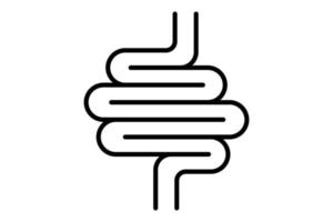 Intestines icon illustration. icon related to internal organ. Line icon style. Simple vector design editable