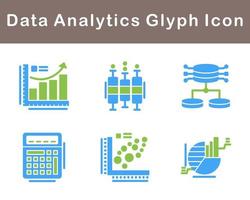 datos analítica vector icono conjunto