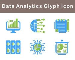 datos analítica vector icono conjunto