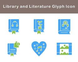 Library And Literature Vector Icon Set