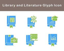 Library And Literature Vector Icon Set