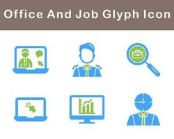 Work Office And Job Vector Icon Set