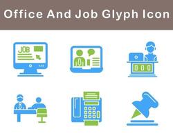 Work Office And Job Vector Icon Set