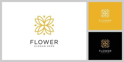 flower nature logo design template vector