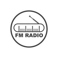 radio broadcast logo icon vector illustration