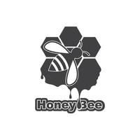 honey Bee Logo Template vector icon illustration