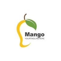 mango Fruta vector ilustración logo
