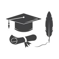 graduación gorra diploma vector ilustración diseño