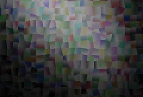 Dark Silver, Gray vector pattern with crystals, rectangles.