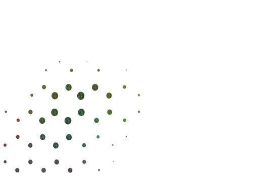 Light multicolor, rainbow vector layout with circle shapes.