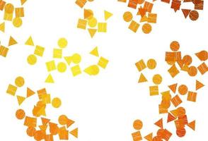 Light Orange vector pattern in polygonal style with circles.