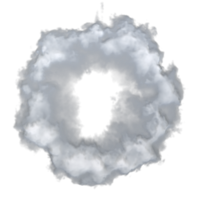 nuage portail air cercle. 3d rendre isolé png