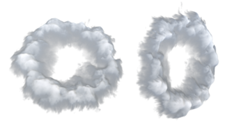 Wolke Portal Luft Kreis. 3d machen isoliert png