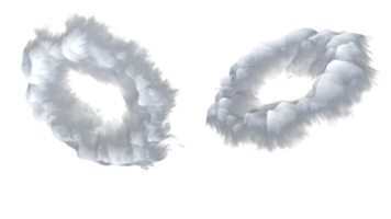 Cloud portal air circle. 3d render isolated png