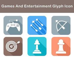 Games And Entertainment Vector Icon Set