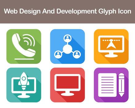 Web Design And Development Vector Icon Set