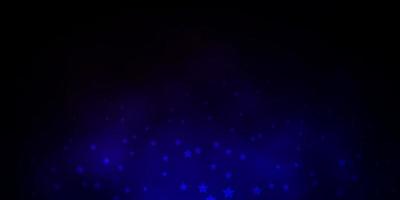 Dark Blue, Red vector texture with beautiful stars.