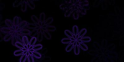 Dark Purple vector texture with memphis shapes.