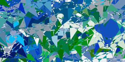 Light Blue, Green vector pattern with polygonal shapes.