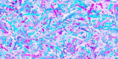 Light pink, blue vector backdrop with triangles, lines.