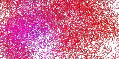 Light pink, red vector background with lines.