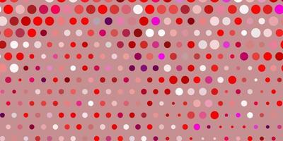 Light purple, pink vector background with bubbles.