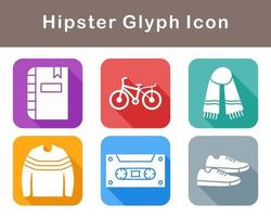 hipster vector icono conjunto