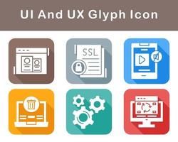 ui y ux vector icono conjunto