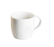 White cup. Side view. Mockup template png