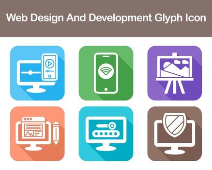 Web Design And Development Vector Icon Set