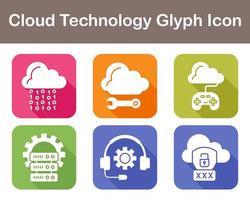 Cloud Technology Vector Icon Set