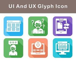 ui y ux vector icono conjunto