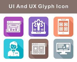 ui y ux vector icono conjunto