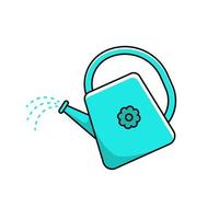 Watering pot icon in colorful style vector