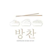 sencillo línea Arte vector ilustración logo de varios coreano lado platos o banchan