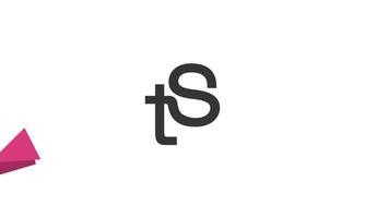 letras del alfabeto iniciales monograma logo ts, st, t y s vector