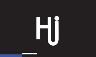 Alphabet letters Initials Monogram logo HJ, JH, H and J vector