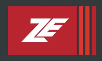 Alphabet letters Initials Monogram logo ZE, EZ, Z and E vector