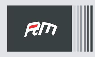 alfabeto letras iniciales monograma logo rm, mr, r y m vector