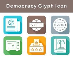 democracia vector icono conjunto