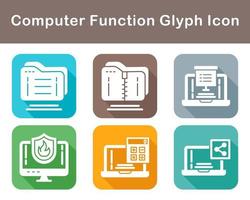 Computer Function Vector Icon Set