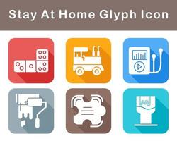 Stay At Home Vector Icon Set