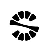 Croissant icon, vector illustration. Flat design style