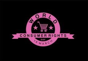mundo consumidor derechos día tienda logo diseño con compras carro vector ilustración. compras logo diseño modelo.