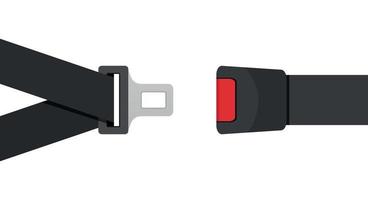 Car safety belt. Protection driver and passengers. vector
