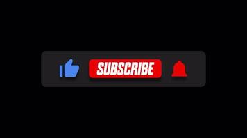 Animated Youtube Subscribe Like Bell Button  - Dark Version video