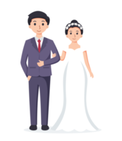 Bride and Groom. Couple wedding illustration png